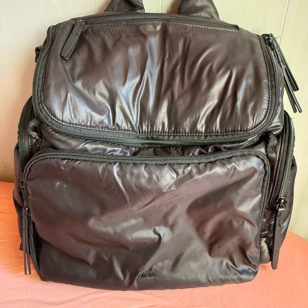 Caraa Black Nylon Baby Bag